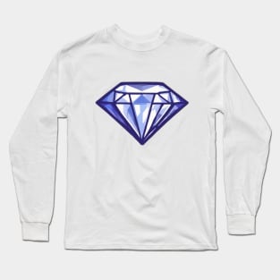 Radiant Blue Diamond Illustration No. 636 Long Sleeve T-Shirt